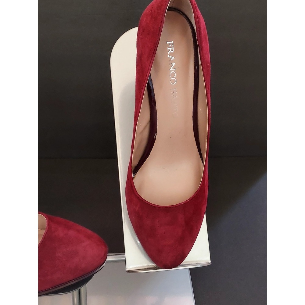 Franco Sarto Suede Women's Heel‎ Size 8M Burgundy - Picture 2 of 6